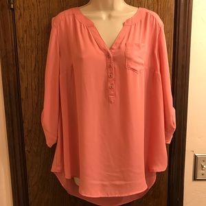 Torrid Blouse Mauve or Dusty Rose Size 1 or XL NWT